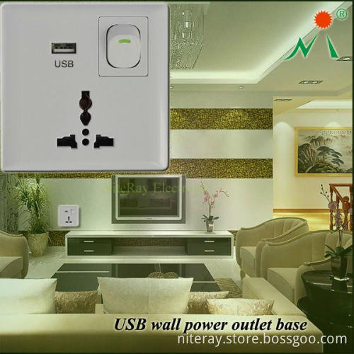 USB Wall Socket New Easy Electric Socket CE/FCC